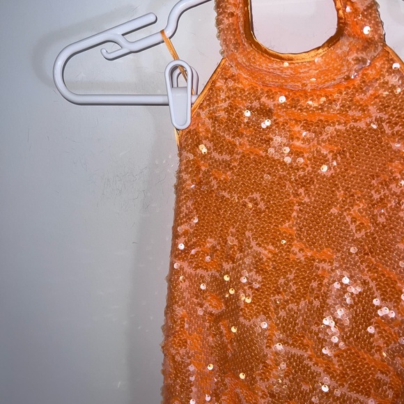 Caroline Constas Bright Orange High Neck Embellished Loud Luxury Maximalist NEW - Picture 9 of 13